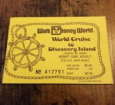 Walt Disney World Discovery Island World Cruise 1977 ticket stub Vintage 1970s A picture