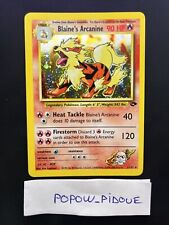 Pokemon Card Blaine Arcanine 1/132 English Gym Challenge Holo Exc Condition picture