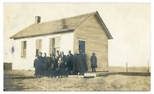 RPPC - Spalding, Nebraska, Sunday Gathering of People at Rural School Building picture