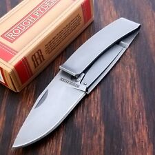 Rough Rider Clip Point Blade Money Clip Frame Lock Folding Pocket Knife picture