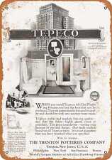 Metal Sign - 1928 Te-Pe-Co Clay Plumbing Postum Building - Vintage Look Repro picture