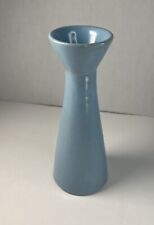 Vintage Mid Century Frankoma Pottery 28 Blue Speckled Bud Vase Ceramic 7” Tall picture