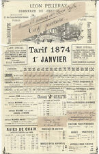 1874 French Hair Store Advertising Broadside Poster Paris France Wigs Fashion picture