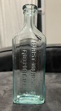 Vintage Early Medicine Bottle Furst-McNess Co Freeport IL Embossed Aqua 8