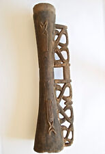Asmat Drum Hourglass Shape Wood Carved Artifact Irian Jaya Region New Guinea-L34 picture