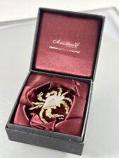 ANNALEECE Gold Tone Zodiac Cancer Crystallized With Swarovski Crystal Miniature picture