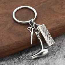 Hairdresser Hair Dryer Scissor Comb Charm Pendant Keychain Keyring Fashion Gift picture