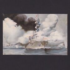 NETHERLANDS, Postcard, German armored ship Siegfried during exercises, Unused picture