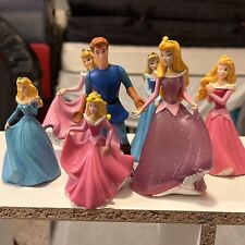 Retro 2000s Disney Sleeping Beauty Lot Of 7 Figurines / Aurora and Prince Philip picture