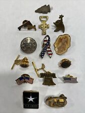 🔴⚪️🔵Lot 14, Vintage, Military Service, Club Lapel Pins, Charms, Button Etc🇺🇸 picture
