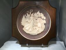 Vintage LANCELOT & GUINEVERE INCOLAY Stone Plate 1981 Carl Romanelli W/ Frame  picture