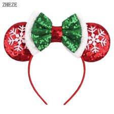 Disney Mickey Very Merry Christmas Minnie Mouse Ears Snowflake Headband picture