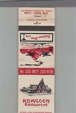 Matchbook Cover Kowloon Restaurant Saugus, MA picture