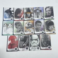 2017 Topps Journey to Star Wars: The Last Jedi Illustrated Characters Cards Set picture