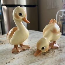 Vintage Set of 2 LEFTON Yellow Duckling Duck Figurines # H6981, Japan Sticker picture