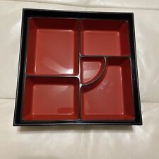 Japan Bento Box Serving food 5 Compartments  black/red picture