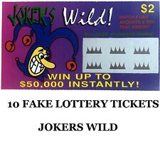 10 Pack FAKE LOTTERY TICKETS- Gag Gift Prank April Fools Day Phony Fun picture