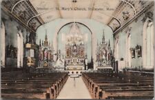 1909 Stillwater, Minnesota Postcard ST. MARY'S CHURCH Interior / Altar View picture