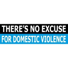 There’s No Excuse For Domestic Violence Sticker 3x10 Inch Awareness Decal picture