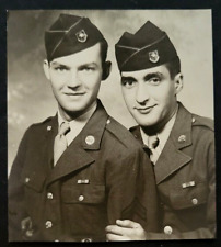 WWII Era US Military Soldiers in Uniform Original Photo 1945 picture