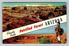 Petrified Forest AZ-Arizona, Banner Greetings, Vintage Postcard picture
