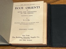 1914 Ecce Orienti Rites & Ceremonies Of The Essenes Redding Co. Masonic (15D) picture