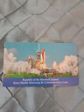 1988 Space Shuttle Discovery $5 Commemorative Coin &Folder Set Marshall Islands  picture