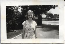 Lady Outdoors Photograph Vintage Fashion 1930s Domestic Life 2 x 2 7/8 picture