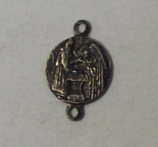 Vtg round connector medal Jesus Mary circumcision charm picture