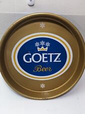 Vintage Goetz Beer Metal Painted Tray St. Joseph Kansas City MO See Notes picture