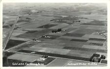 RPPC Postcard Air View Tule Lake CA Farming Area Modoc County Eastman T-1046 picture