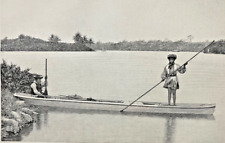 1890 Seminole Indians in Florida Everglades illustrated picture