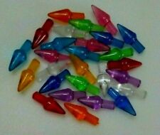 25 SMOOTH CONE Bulbs Pegs Ceramic Christmas Tree Lights ~ NO RED-PURPLE picture