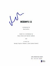 MATT DAMON SIGNED AUTOGRAPHED OCEAN'S 11 FULL MOVIE SCRIPT BECKETT BAS COA picture