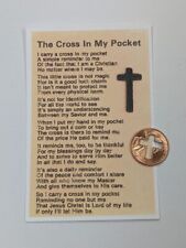 The Cross In My Pocket poem card with 1 cut out penny cross picture