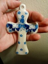 Floral Wall Cross Polish Pottery picture