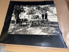 Large Vintage Mounted Photo Kiowa Kansas City Drug Store Wagon w Kids Dr Harman picture