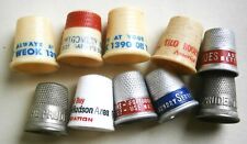 10 Vintage Adverising Thimbles from the early to mid 1900's picture