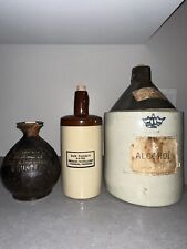 Rare Vintage Assortment of Bottles and Jugs with Original Cork picture