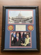 Barack Obama Presidential Inauguration photograph Admission ticket and medals picture