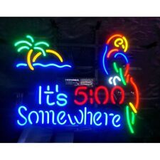 CoCo It's 500 Somewhere Palm Tree Parrot Neon Sign 17