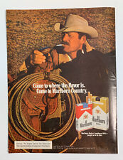 1977 Come To Marlboro Country Cigarette Cowboy Man Richard Prince Print Ad picture