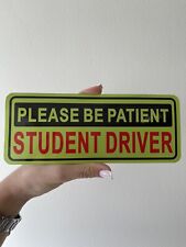 Be Patient Student Driver Magnet Tag For Car, For New Drivers Neon Night 1 Pcs  picture