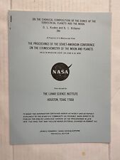 NASA Soviet American Conference 1974 Chemical Compositions Cores Planets Moon picture