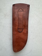 New, Sheaths Drop Point Brown Leather Construction, Camping Hunting Knife Sheath picture