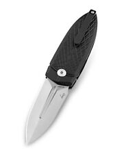 Bestech Cricket Folding Knife Black Alum Handle 14C28N Plain Edge Satin BG57B-1 picture