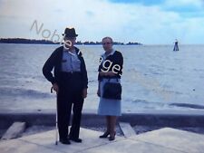 1968 Elderly Couple from Lagoon Motel Clearwater Beach Ektachrome Slide picture