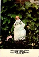 Priscilla China Doll, United Federation Doll Clubs c1974 Vintage Postcard S46 picture