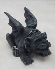 Dog Gargoyle with Wings And Chain Casted Resin Ratrod Car Semi Rig Hood Ornament picture