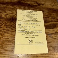 1966 International Certificate of Vaccine  World Health Org., Ingalill picture